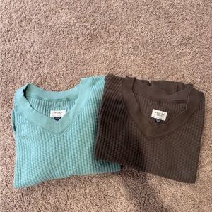 Bundle of 2 American Eagle waffle sweatshirts